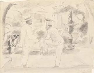 Zwei Männer im Park