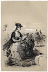 Porträt von Lady Mary (Marie) Wortley Montagu (26. Mai 1689 - 21. August 1762), britische Schriftstellerin