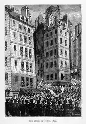 Der 28. Juni 1792, graviert von Stephane Pannemaker, aus 