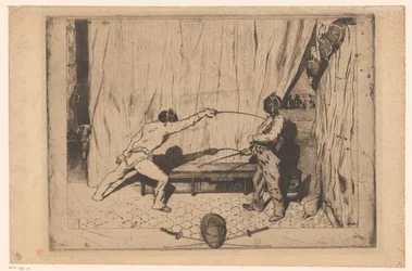 Zwei Fechter in Aktion