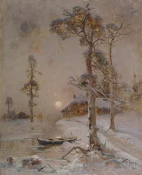 Wintersonnenuntergang