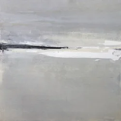 Gelassener Horizont mit Weichen Grauen und Weißen Tönen