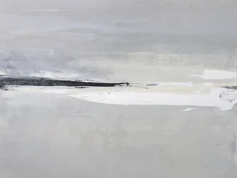 Gelassener Horizont mit Weichen Grauen und Weißen Tönen