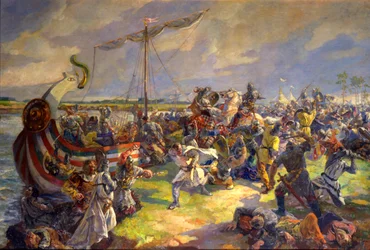 Die Schlacht an der Newa am 15. Juli 1240