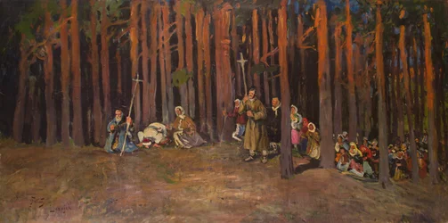 Gruppe von Pilgern