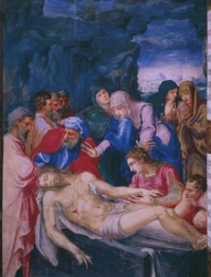 Begräbnis, aus einer Faksimile des Breviers von König Philipp II. von Spanien, 1569