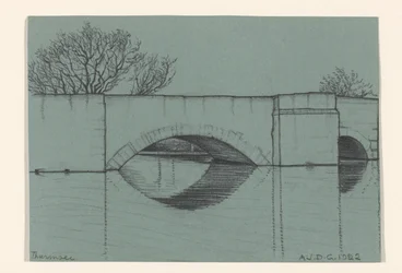 Brücke, vermutlich am Thunersee