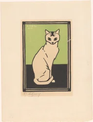 Sitzende Katze