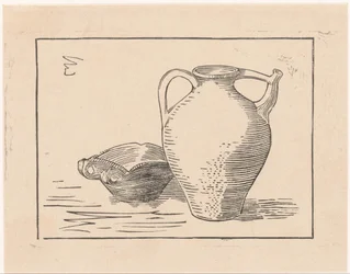 Stillleben mit Kanne und Aschenbecher