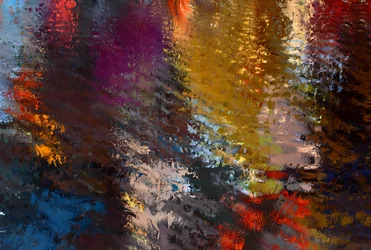 Bunte Wasserspiegelung