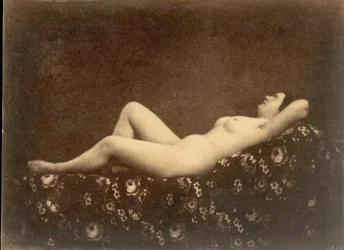 Weiblicher Akt, liegend, im Profil, ca. 1853