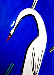 Anmutiger Weißer Schwan