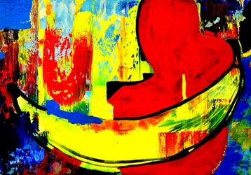 Rote Banane Umarmung