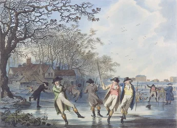 Wintervergnügen: Eine Ansicht im Hyde Park vom Wassergrabenhaus, 1787
