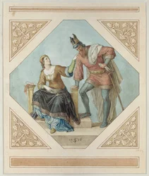 Brunhilde und Hagen, Illustration für 