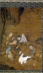 Unsterbliche tanzen mit einem Kranich