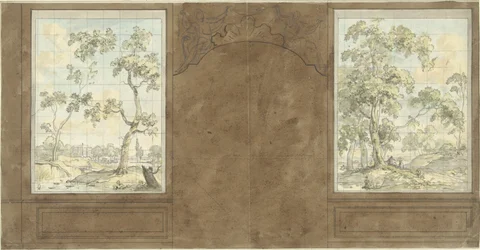 Entwurf für die Zimmerwand im Saal von Jan de Groot, Keizersgracht 187