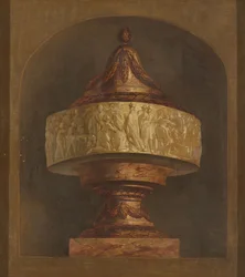 Tapete mit dekorativer Vase