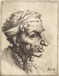 Kleiner grotesker Kopf