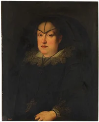 Porträt von Maria Magdalena von Österreich als Witwe