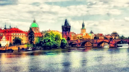 Karlsbrücke Prag Aussicht