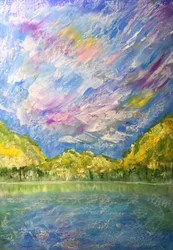 Bunter Bergsee