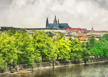 Prager Schloss und Fluss