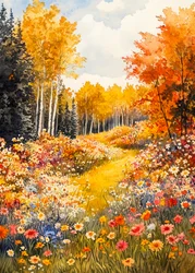 Sonniger Herbstweg