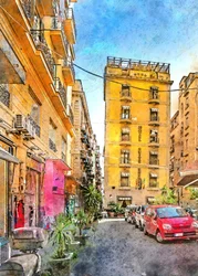 Sonnige Hotelstraße