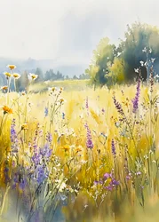 Sonnige Wildblumenwiese