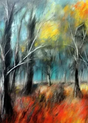 Lebendiger Herbstwald