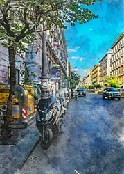 Lebendige Stadtstraße