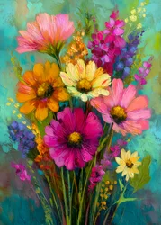 Lebendiger Blumenstrauß