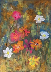 Lebendige Wiesenblumen