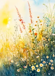 Lebendige Wiesenblumen