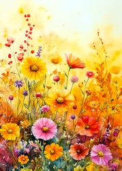 Lebendige Wildblumenwiese