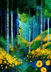 Gelber Blumenwaldweg