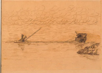 Kajakfahrer harpuniert eine tauchende Robbe