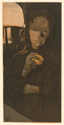 Frau mit Orange (2. Zustand)