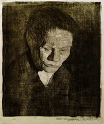 Gesenkter Frauenkopf