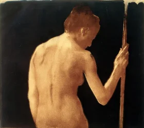 Weiblicher Rücken-Halbakt 1901