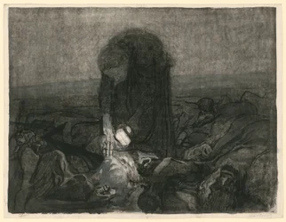 Schlachtfeld (Blatt 6 aus „Bauernkrieg“, 2. Zustand)