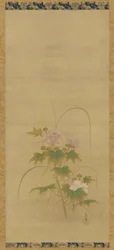 Hibiskus Teil eines Sets, Edo-Periode, Mitte 17. bis Anfang 18. Jahrhundert