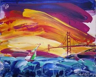 Golden Gate Segelboot Sonnenuntergang