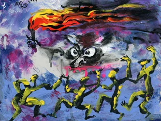 Primitiver Geistertanz