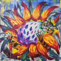 Lebhafte Katzenblüte