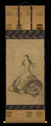 Monju Bosatsu (Tinte und Farbe auf Papier)