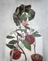 Botanische Figur mit Orangen