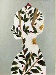 Botanisches Frauenprofil