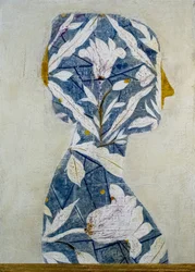 Elegantes florales Frauenprofil